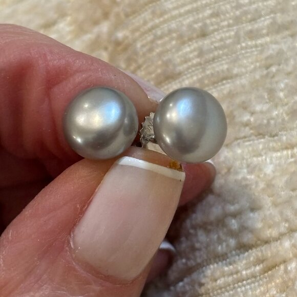 Honora Grey Pearl Earrings - Picture 3 of 13